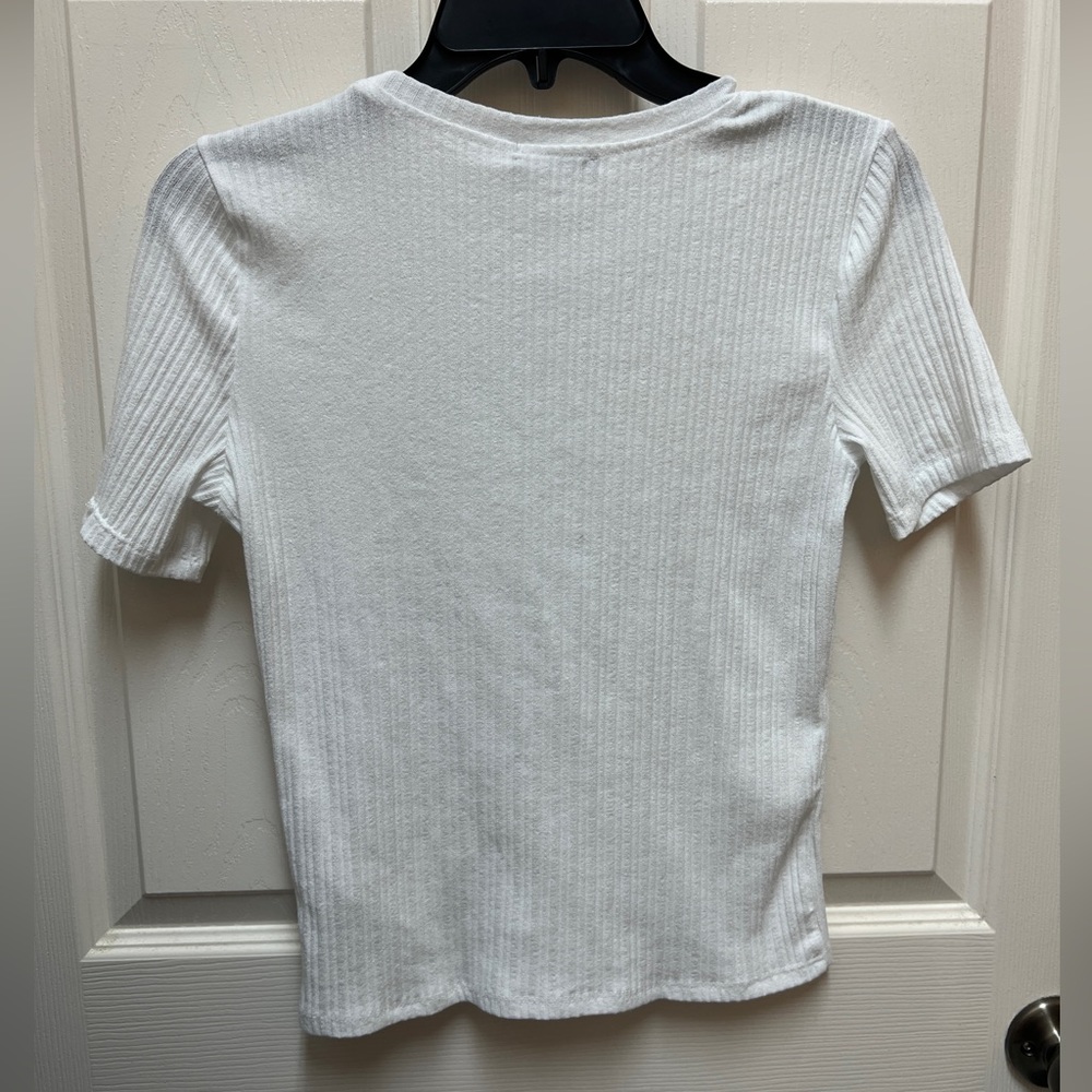 🤍 NWT! ZARA Ribbed White Top - Picture 9 of 9